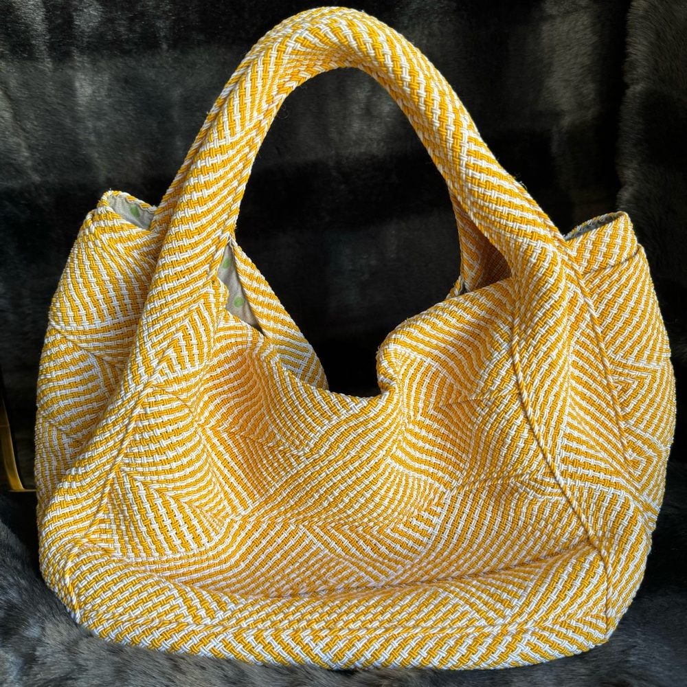 Trenta Sei Yellow Braided Handbag